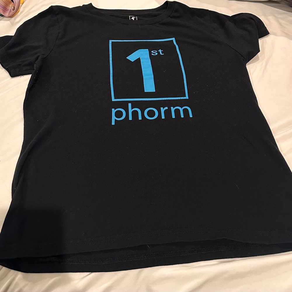 1st Phorm Black T-Shirt with Blue Logo